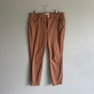 Loft Dark Khaki Slim Skinny Pants 12